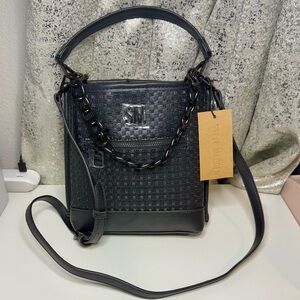 NWT Steve Madden Black Bucket Crossbody Bag